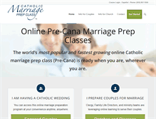 Tablet Screenshot of catholicmarriageprepclass.com